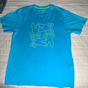 Psycho Bunny Blue Graphic T-Shirt Large